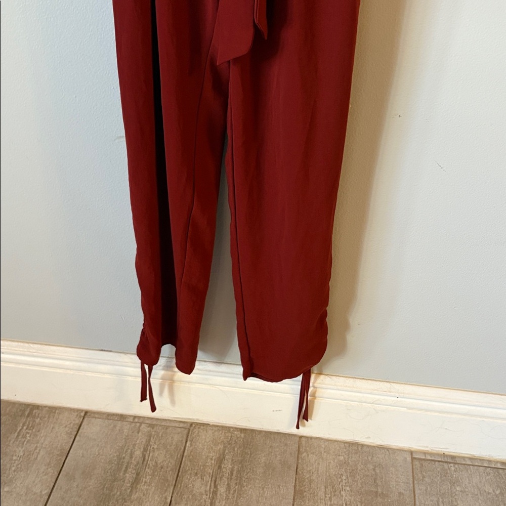 [Gilli] Deep Red Belted Jumpsuit - Size Small - Picture 3 of 6